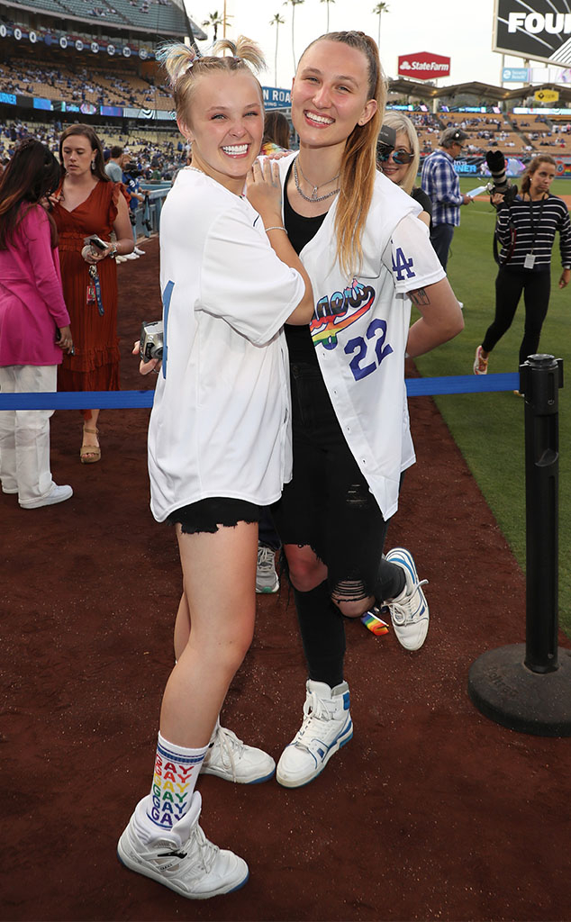 JoJo Siwa and Kylie Prew Get Cozy at LGBTQ+ Night at Dodger Stadium