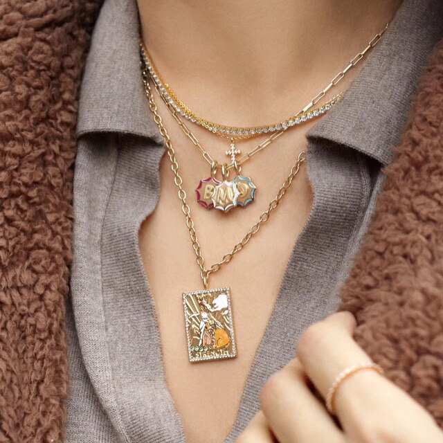 The Knight of Cups Tarot Card Pendant Necklace | Mure + Grand