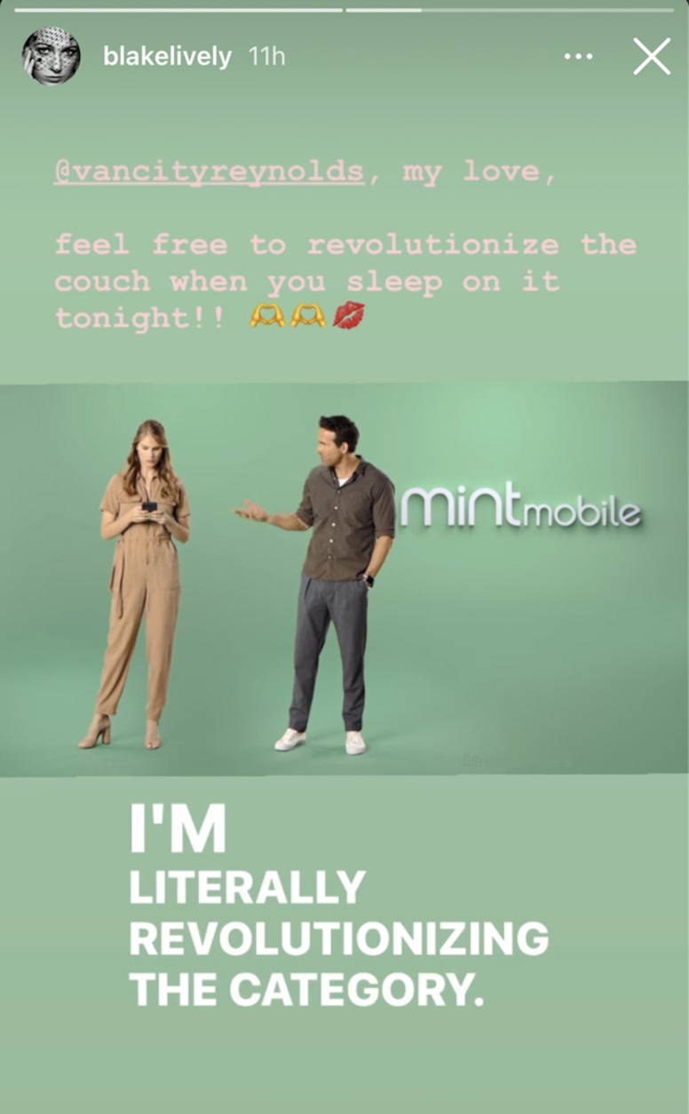 Ryan Reynolds, Blake Lively, Instagram, Mint Mobile Commercial