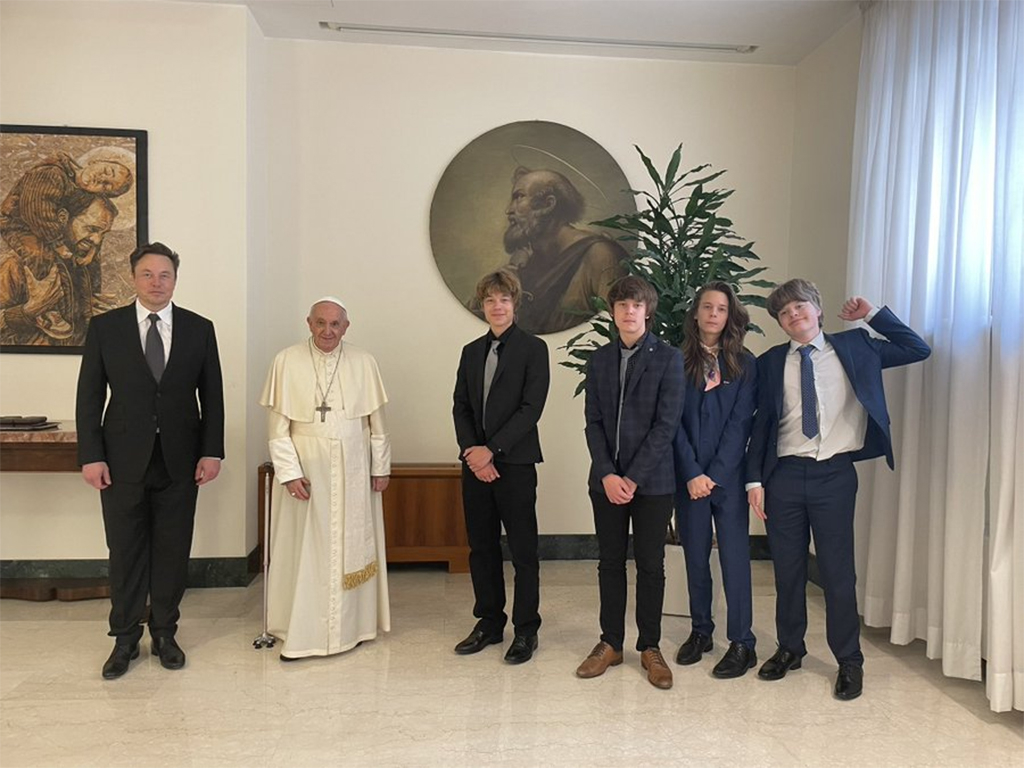 Elon Musk, Sons, Griffin, Kai, Damian, Saxon, Pope Francis, Twitter