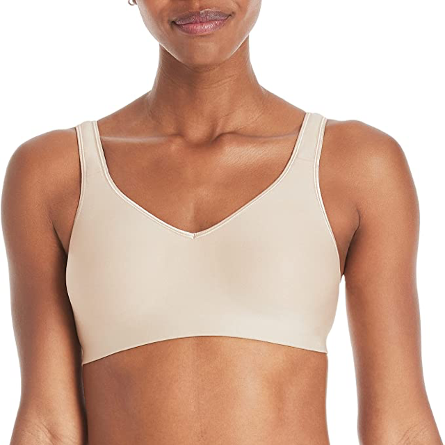 Hanes Comfort Evolution ComfortFlex Fit Wirefree Bra_In The Navy_S at   Women's Clothing store