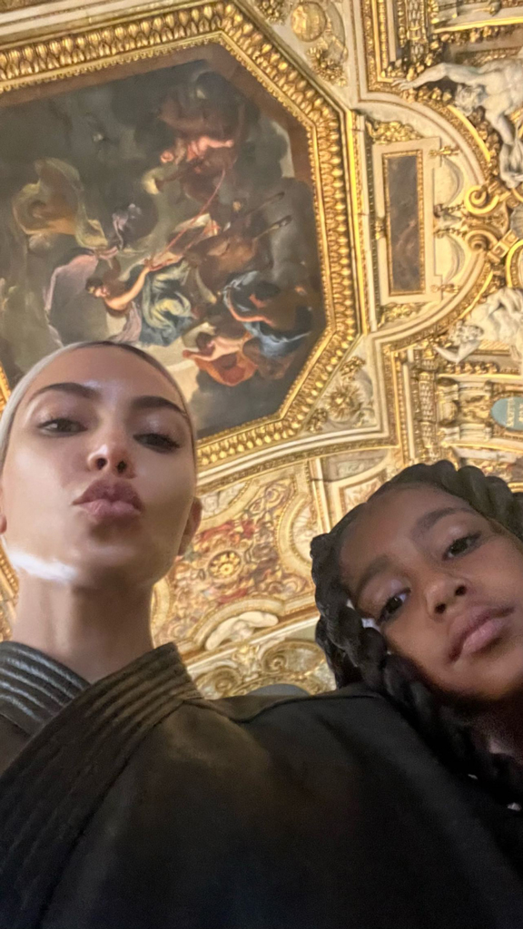 Photos from Kim Kardashian and North West Step Out at Paris Fashion Week