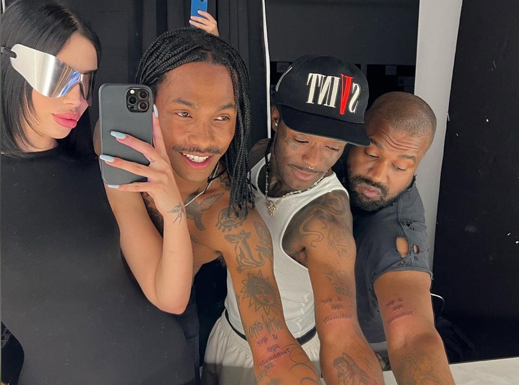 Kanye West Debuts New Matching Tattoo With Lil Uzi Vert and Steve Lacy  E  Online
