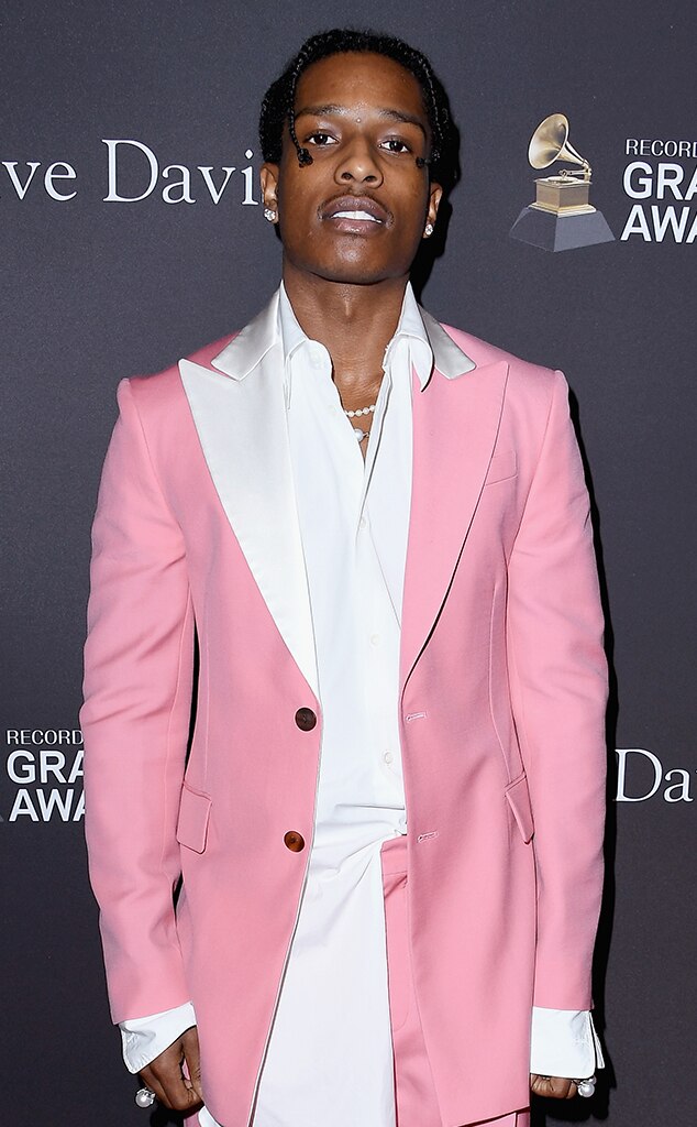 asap rocky pink suit