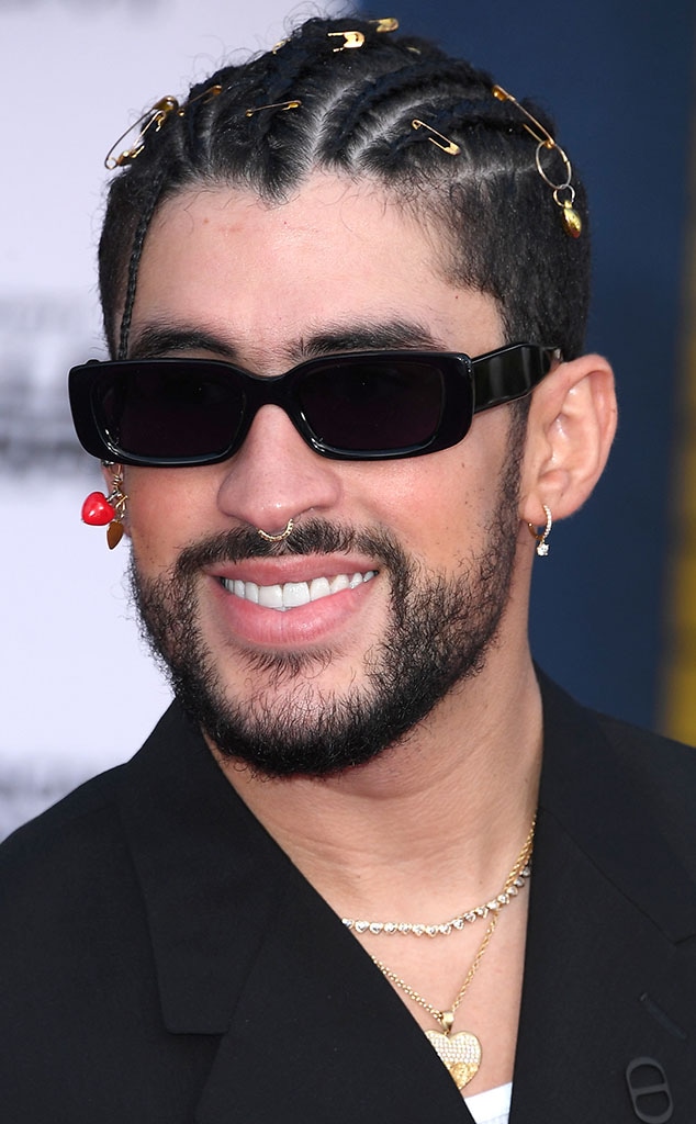 Bad Bunny’s Hair Accessories Add Edge to Bullet Train Look