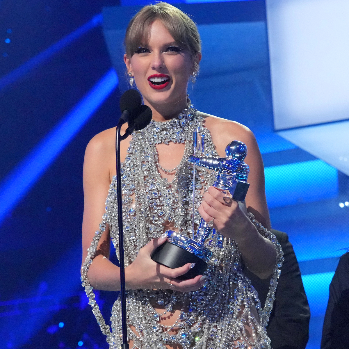 Taylor Swift Gives a Nod to New Album Midnights With Starry MTV VMAs After-Party Look