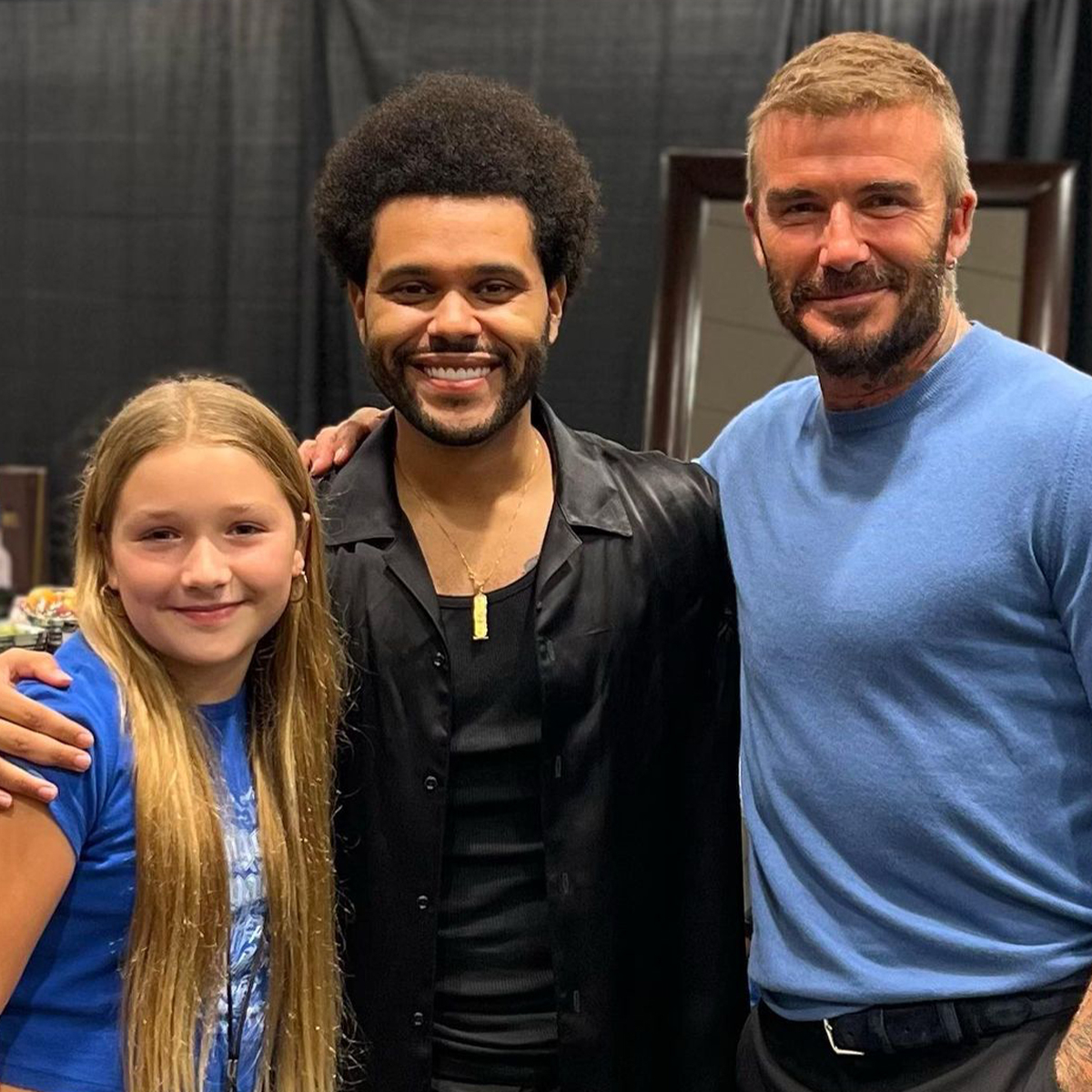 David Beckham & Harper Have Father-Daughter Date at The Weeknd Concert