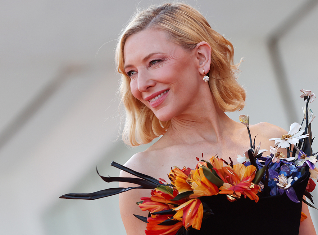 Cate Blanchett turns heads in billowing circle-patterned dress for Blue  Jasmine screening