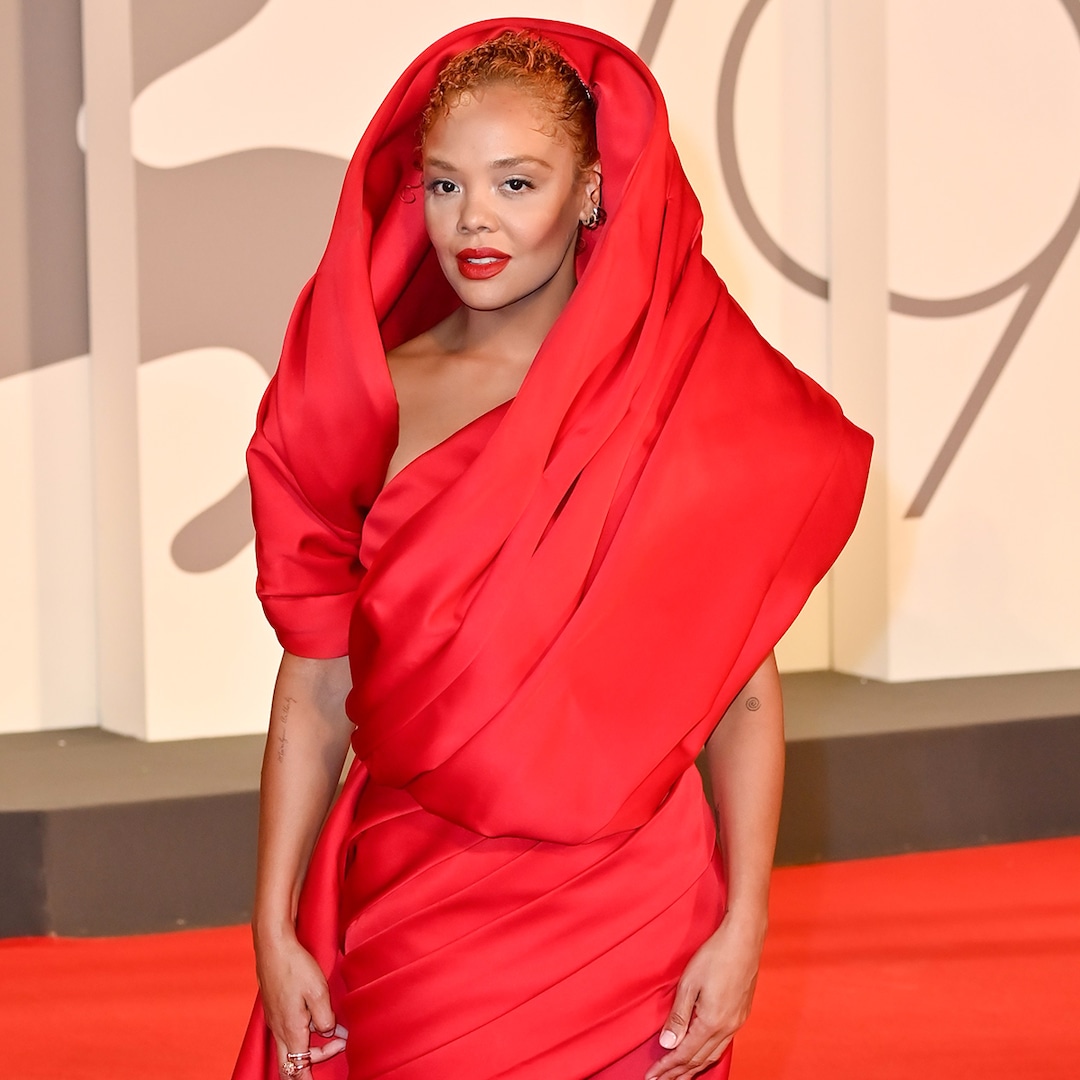 Tessa Thompson Makes a Dramatic Entrance in All-Red Look at the 2022 Venice Film Festival