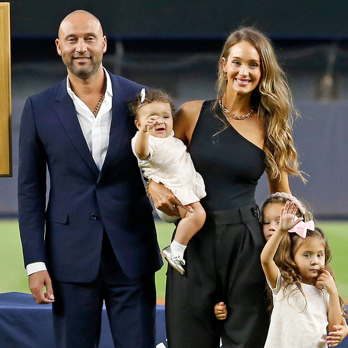 Derek Jeter's Daughters Join Him at Hall of Fame Induction Ceremony