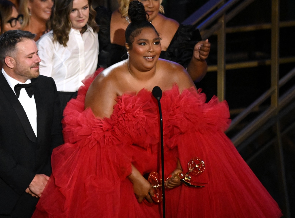Lizzo's Got the Juice With Her Red Hot Look at the 2022 Emmys Lizzo's Got the Juice With Her Red Hot Look at the 2022 Emmys