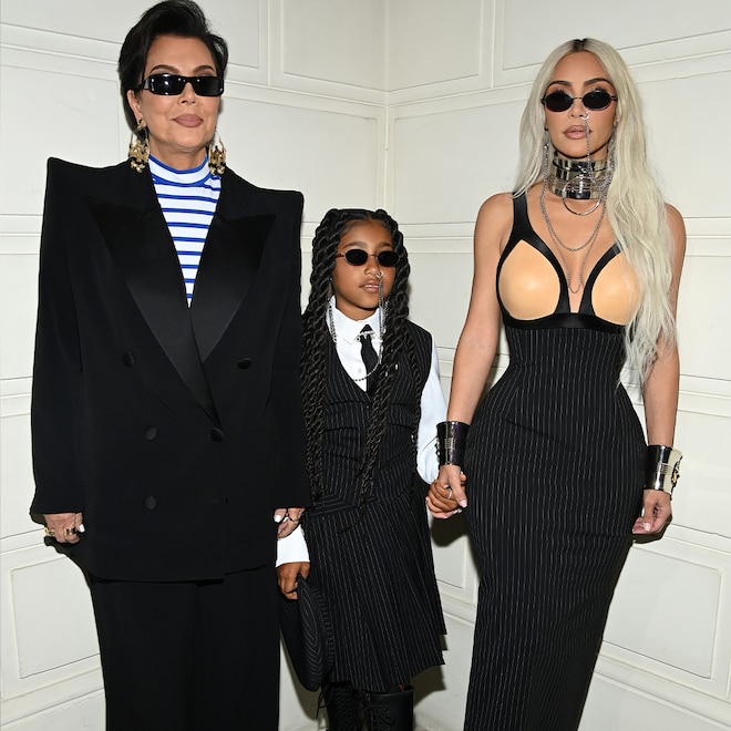 Kris Jenner, North West, Kim Kardashian, Paris Fashion Week 2022