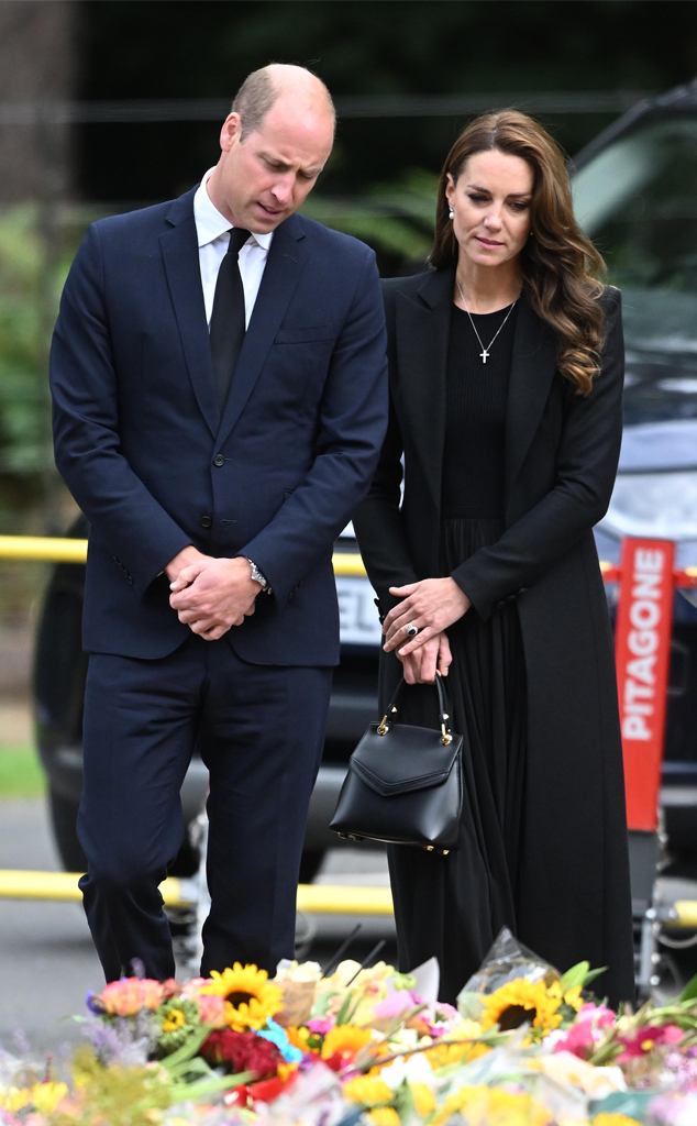 Prince William & Kate Middleton View Tributes for Queen at Sandringham
