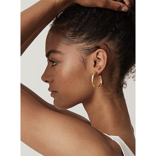 Amazon Chunky Gold Hoop Earrings Set review — TODAY