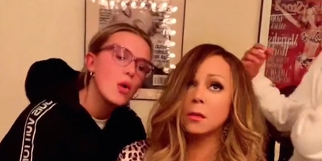 Mariah Carey Parodies "Honey" Music Video in TikTok With Her Twins, Millie Bobby Brown & Jake Bongiovi - E! Online.jpg