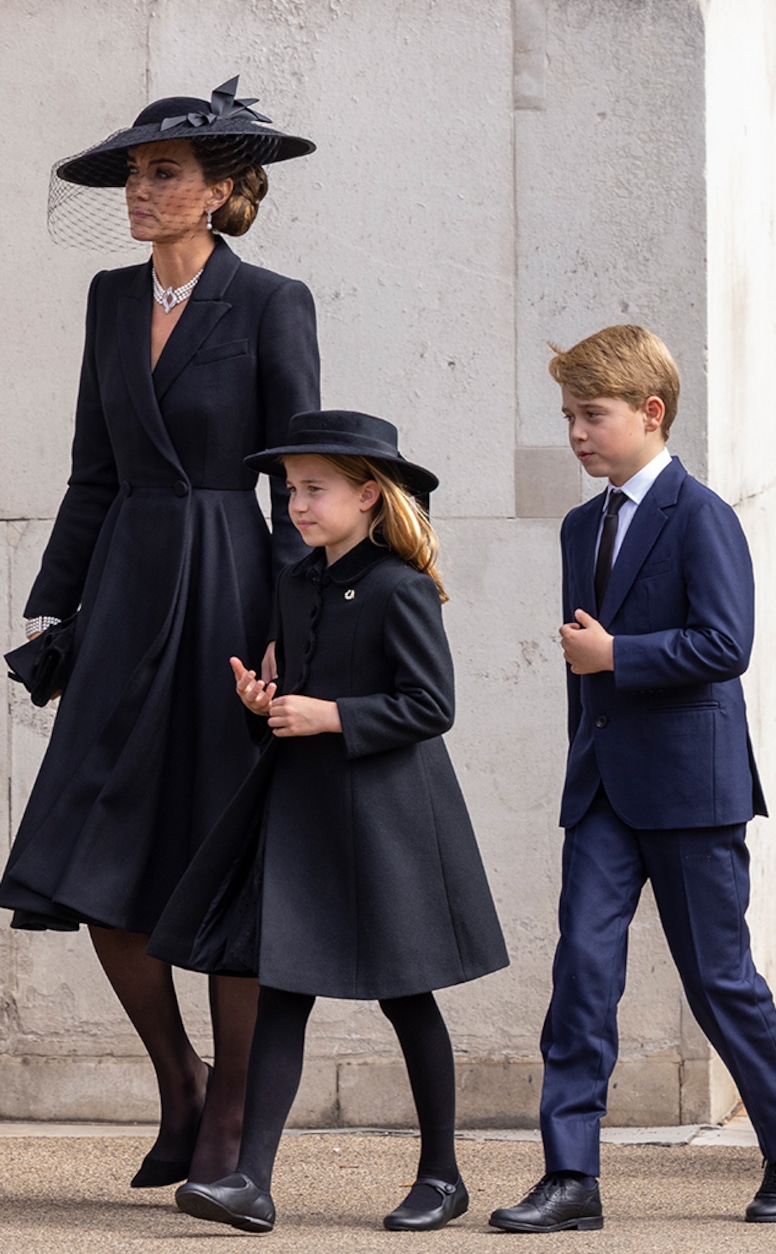 Kate Middleton, Princess Charlotte, Prince George, Queen Elizabeth Funeral