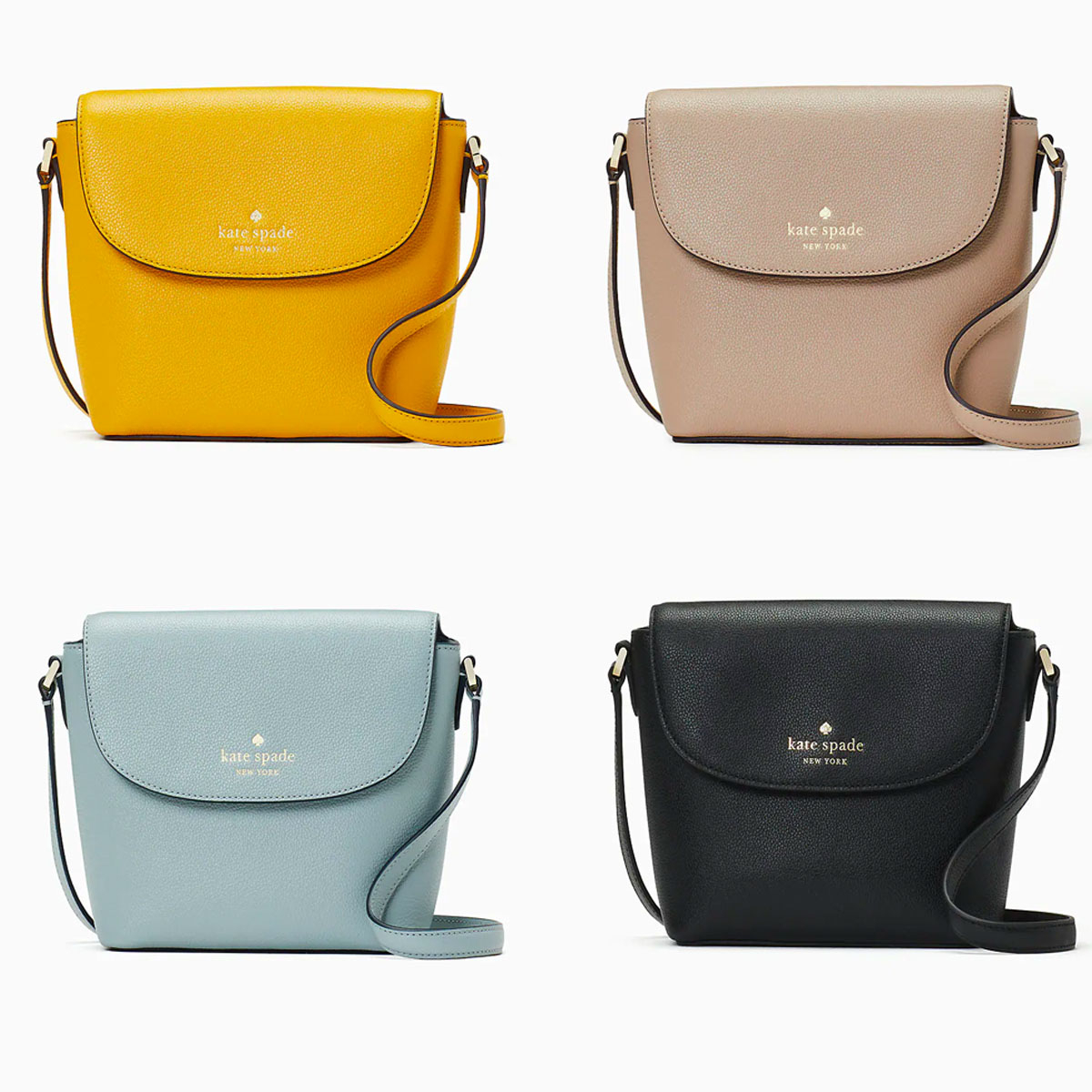 Kate Spade New York Leather Crossbody Bag - Yellow Crossbody Bags, Handbags  - WKA349845