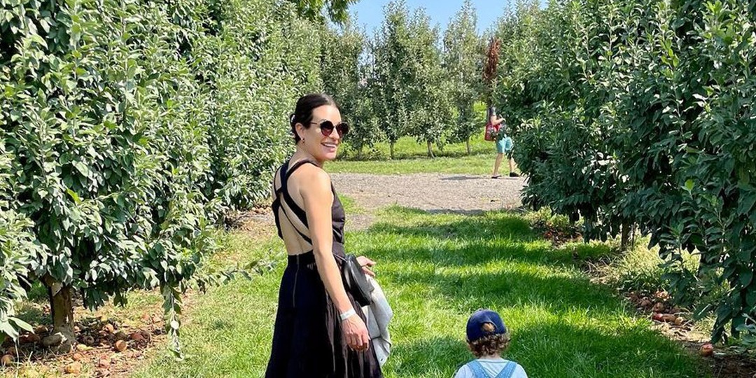 See Lea Michele Bond With Son Ever at Pumpkin Patch Amid Funny Girl Return - E! Online.jpg