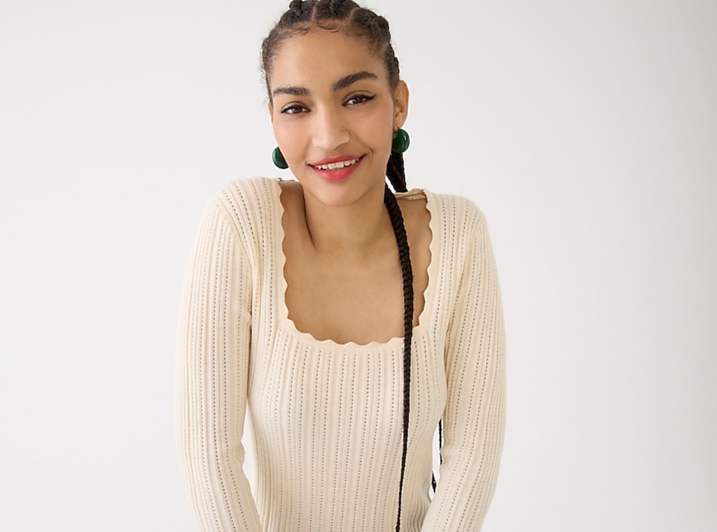 J crew outlet cream sweater