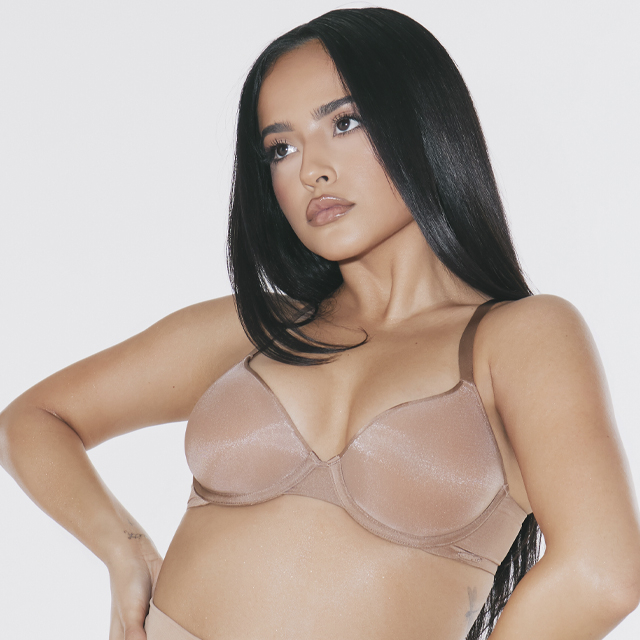 SKIMS bras launching today! wearing the weightless demi bra and