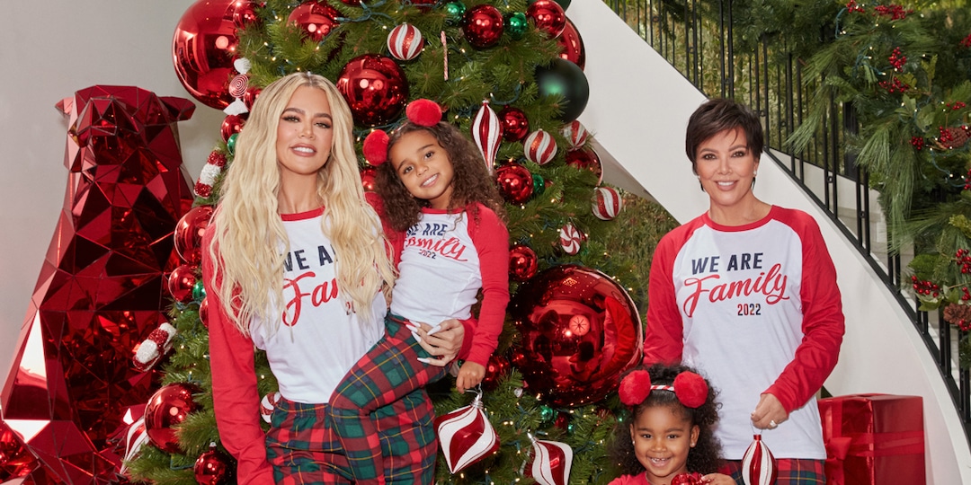 Khloé Kardashian, Kris Jenner, True Thompson, and Dream Kardashian's Pajamas Turn Christmas Into Krismas - E! Online.jpg