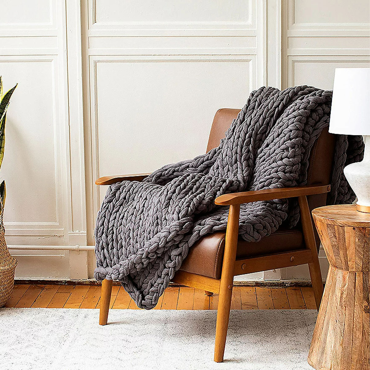 Don't Miss Out: This Berkshire Blanket Chunky Knit Throw Is Just $60 Right Now