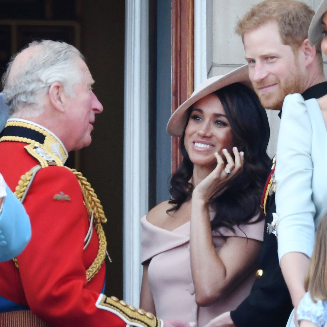King Charles III Sends Love to Prince Harry, Meghan Markle in Emotional Speech After Queen's Death