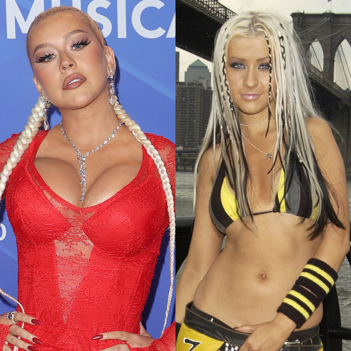christina aguilera then and now
