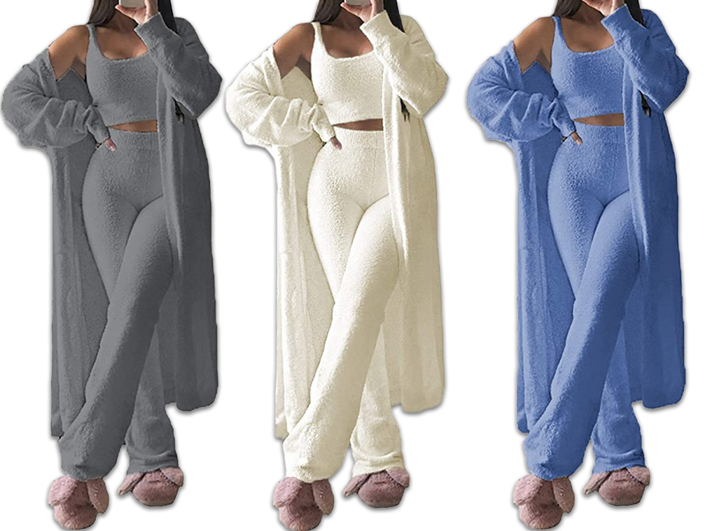 premier Zullen Respectvol Amazon Shoppers Love This $50 Fuzzy 3-Piece Loungewear Set - E! Online