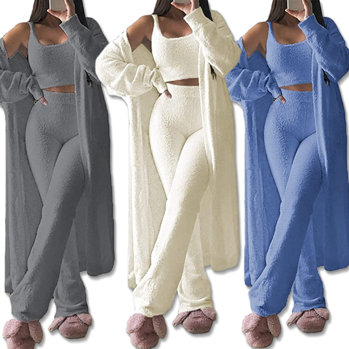 Shoppers Love This $50 Fuzzy 3-Piece Loungewear Set