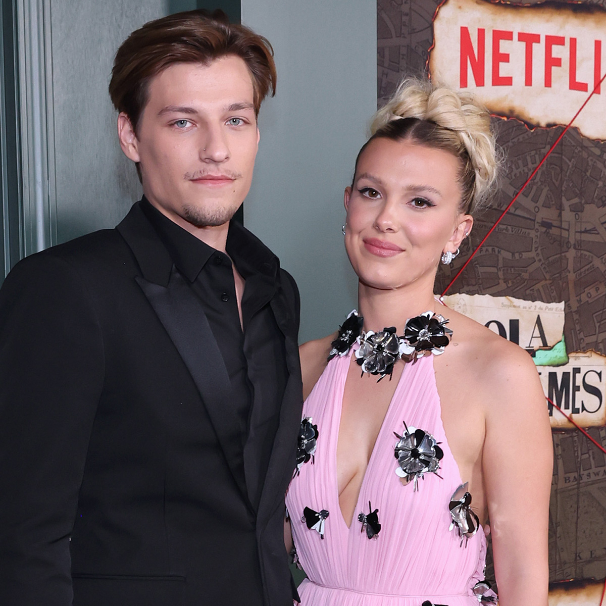 Millie Bobby Brown Is Pretty in Pink, Cuddles Up to BF Jake Bongiovi at the  'Enola Holmes 2' Premiere