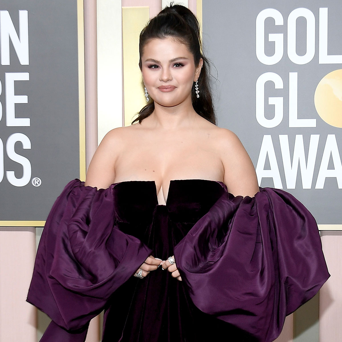 Selena Gomez Arrives at the Met Gala in an Angelic Coach Dress