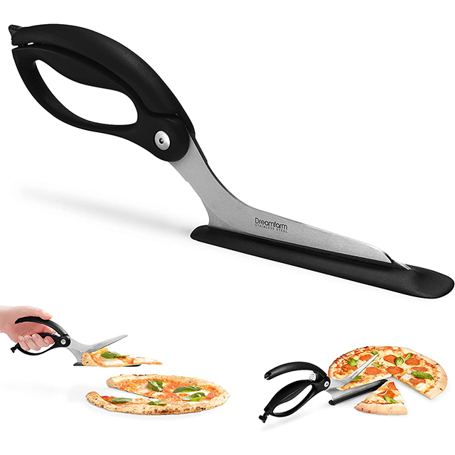  Customer reviews: Dreamfarm Scizza, Non-Stick Pizza Scissors  with Protective Server, Stainless Steel, All-In-One Pizza Slicer, Easy-To-Use & Easy-To-Clean Pizza Cutters