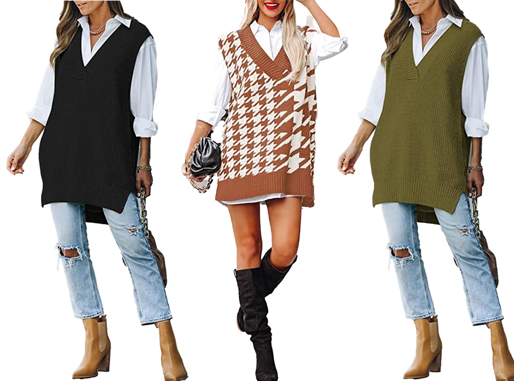 e-comm: amazon sweater vest callout