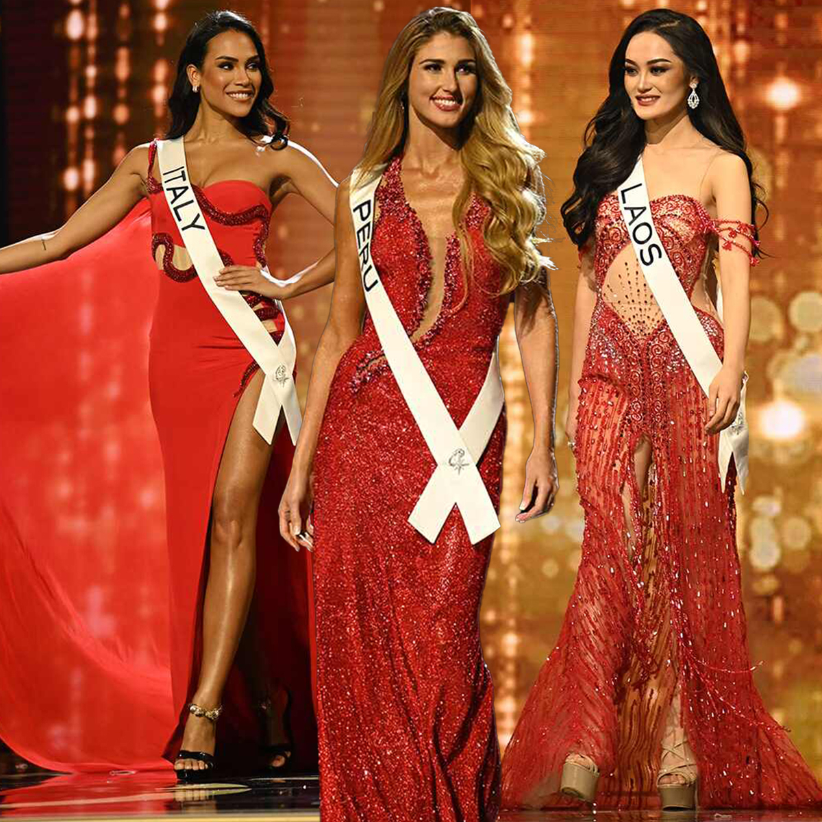 See Miss Universe Contestants Dazzle in Evening Gowns & Swimwear