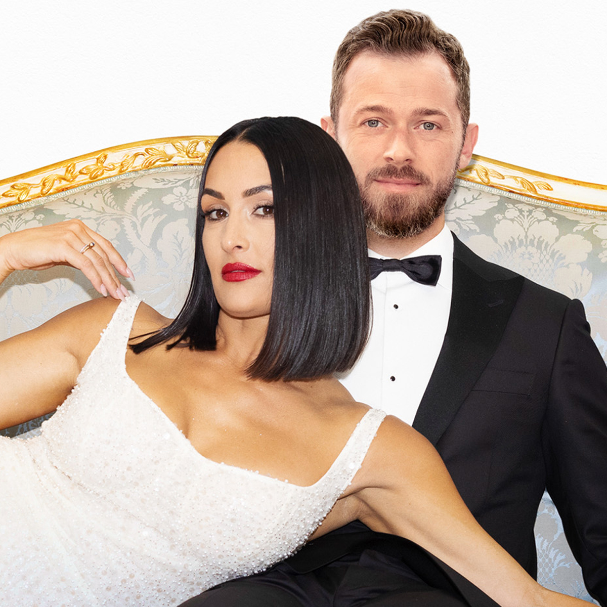 Nikki Bella wears white as she weds fiancé Artem Chigvintsev in
