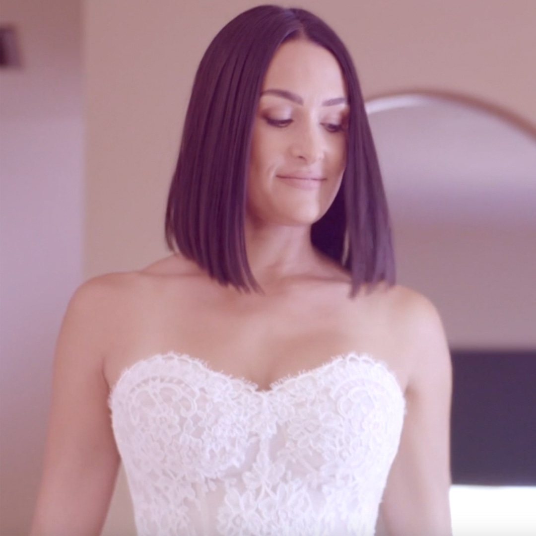 See Nikki Bella Try on Her Stunning Wedding Dress