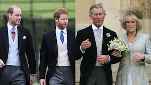 Prince William, Prince Harry, King Charles III, Queen Consort Camilla