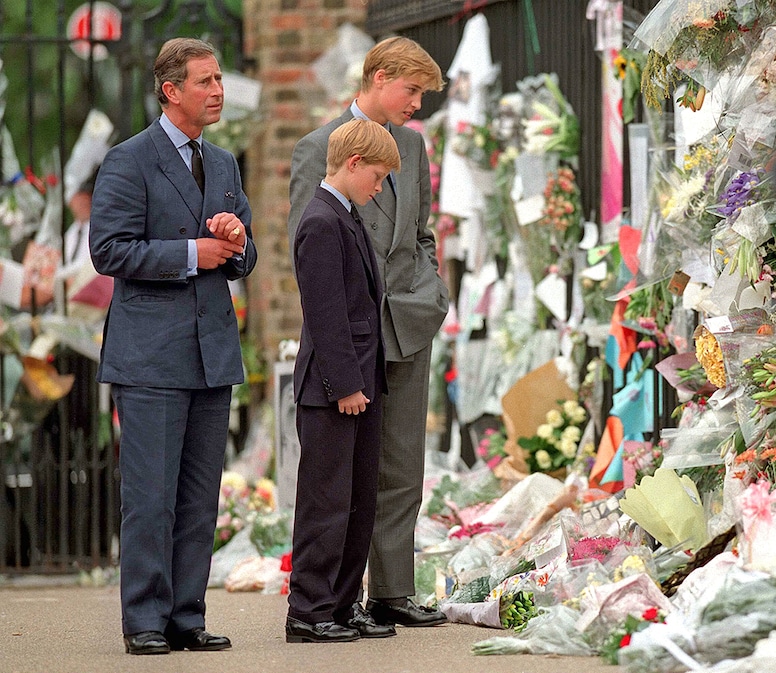 King Charles, Prince Charles, Prince William, Prince Harry, 1997