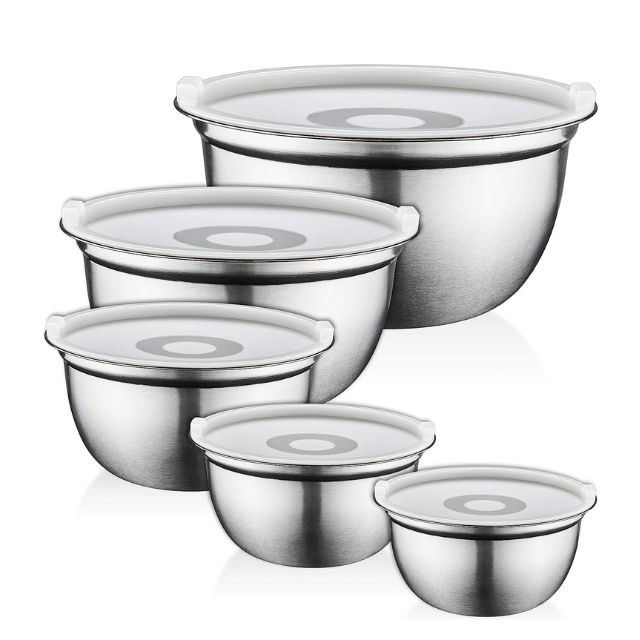 Chef Jet Tila 6pc Microwave-Safe Stainless Steel Bowls with Lids