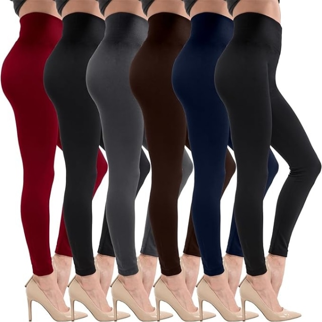 VEKDONE 2023 Clearance Fleece Lined Leggings for Women High
