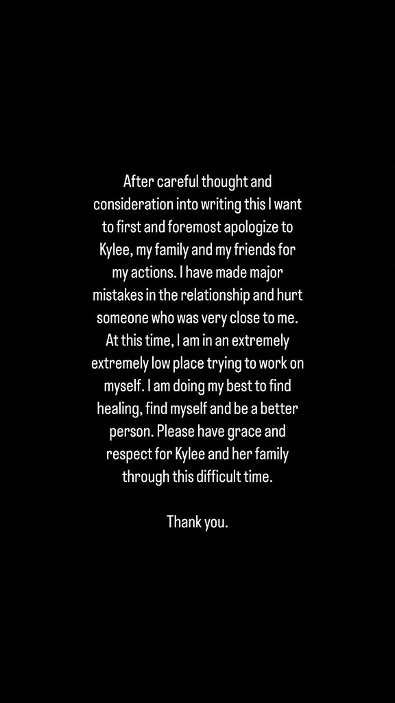 Aven Jones, Apology to Kylee Russell, Instagram
