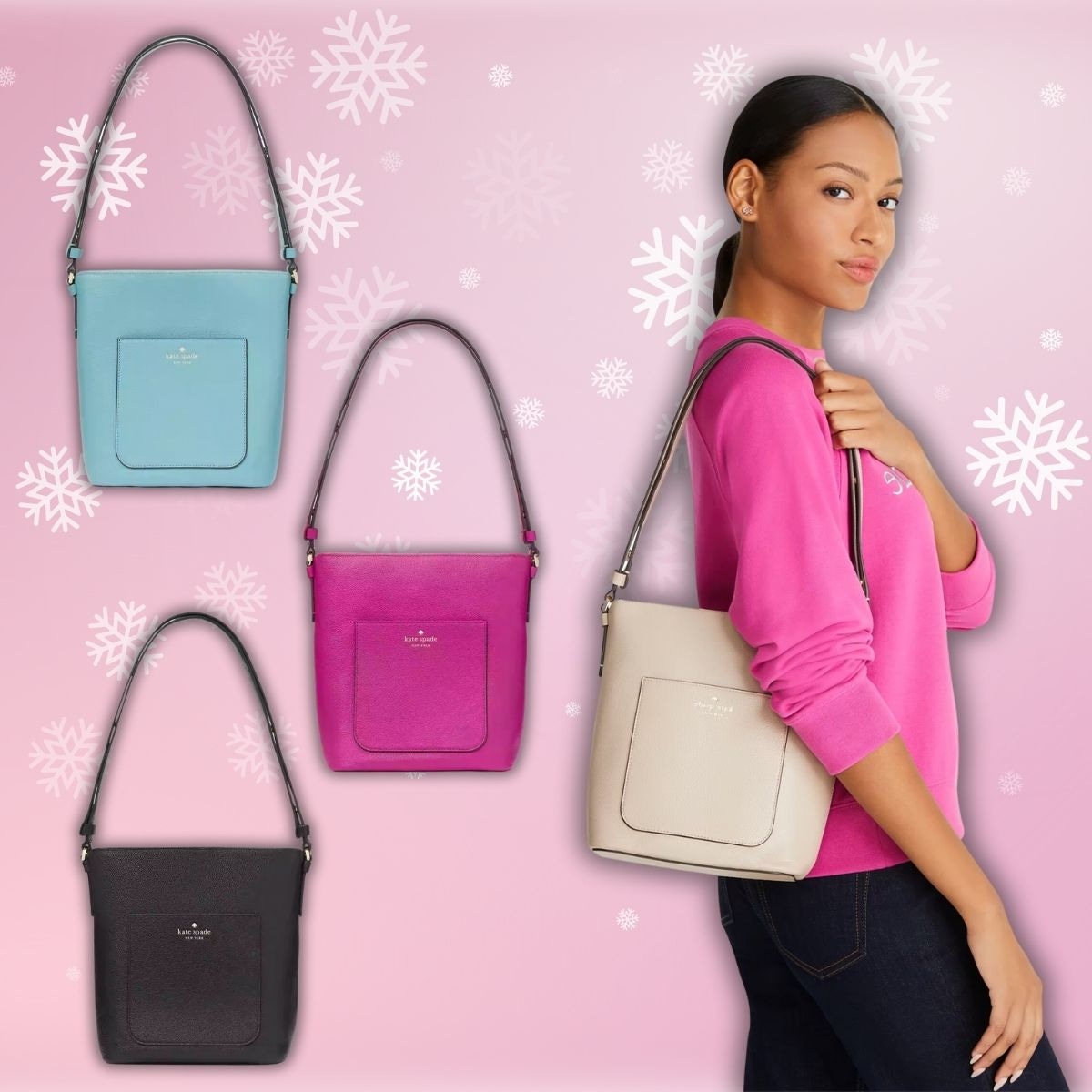 Pink kate spade bucket bag Clearance