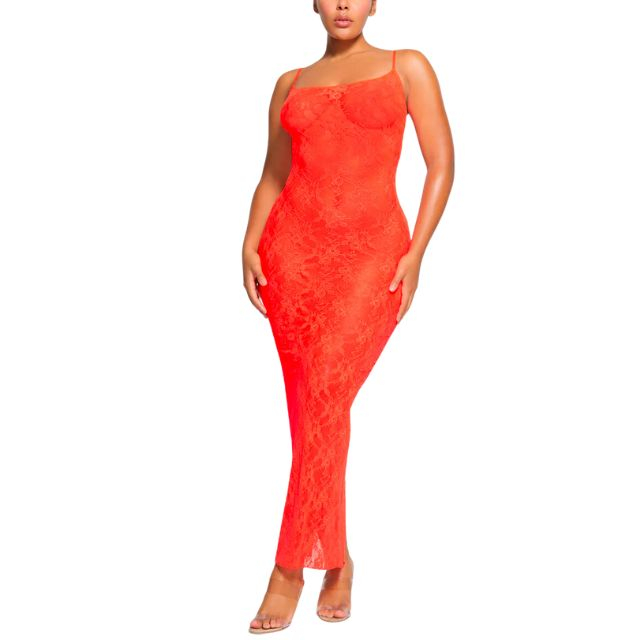 SKIMS Kim Kardashian Wine Red Soft Knit Lounge Long Sleeve Bodycon Dress M  8/10