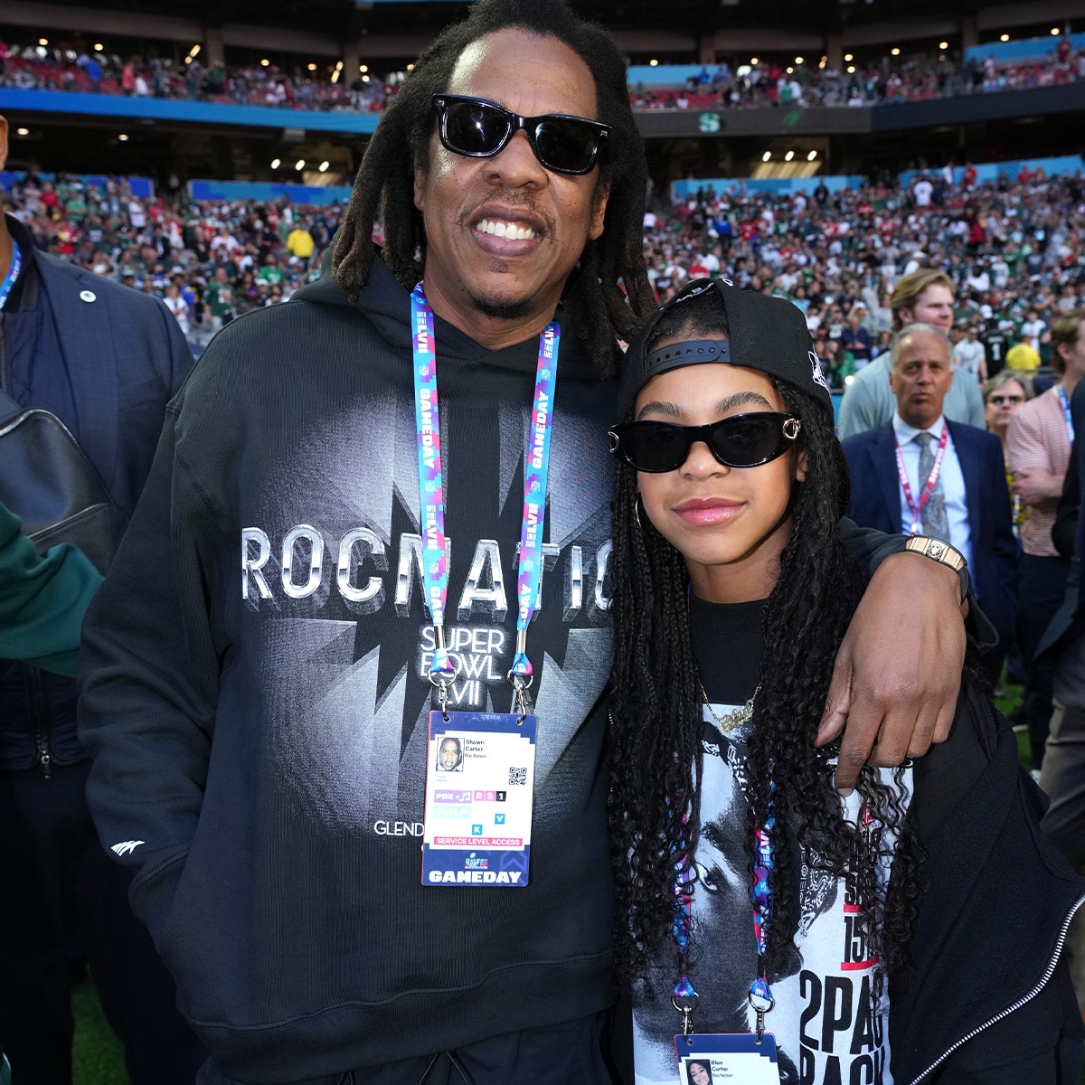 Jay-Z and Blue Ivy, Super Bowl LVII, 2023