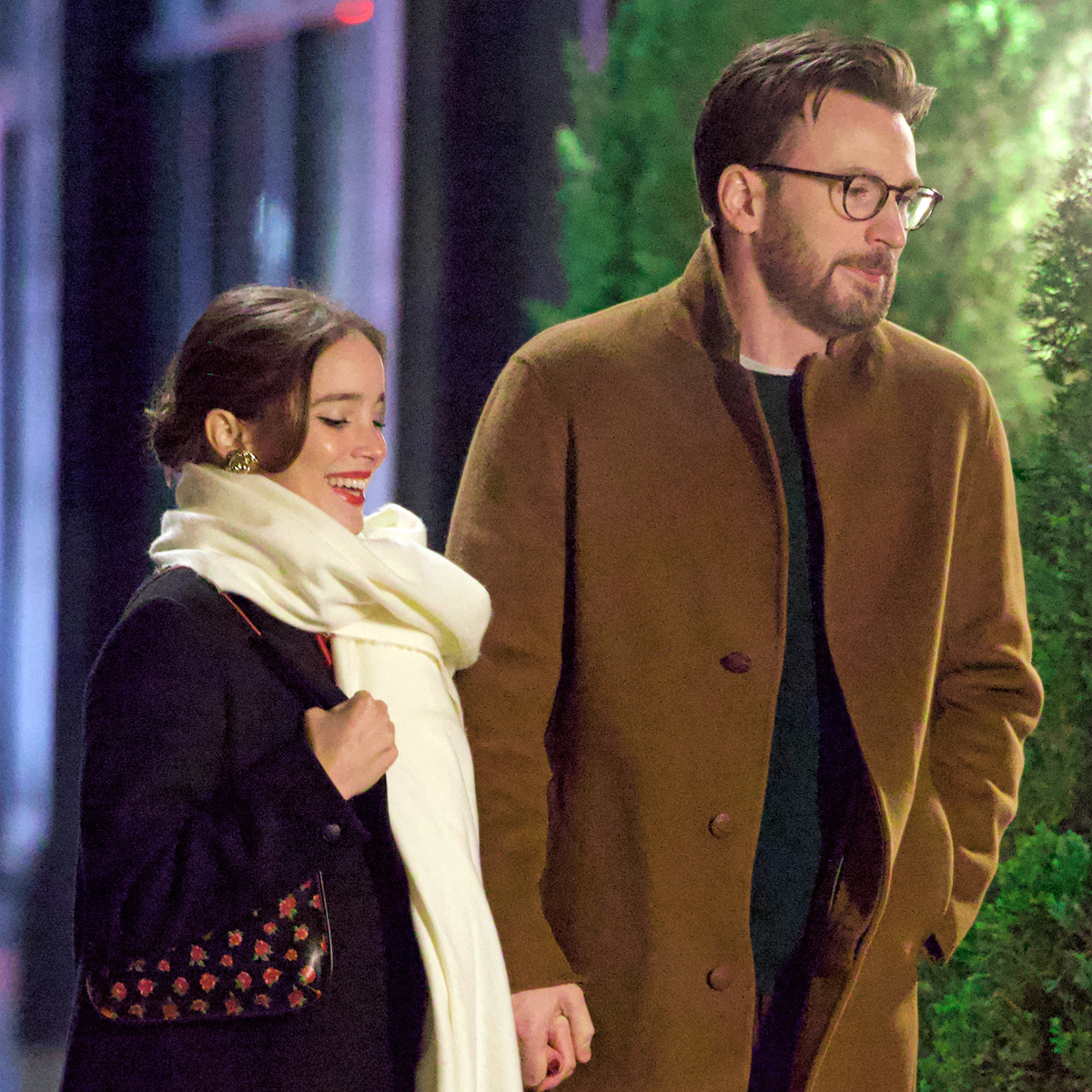 Chris Evans and Wife Alba Baptista Attend StarStudded 2023 Holiday Party