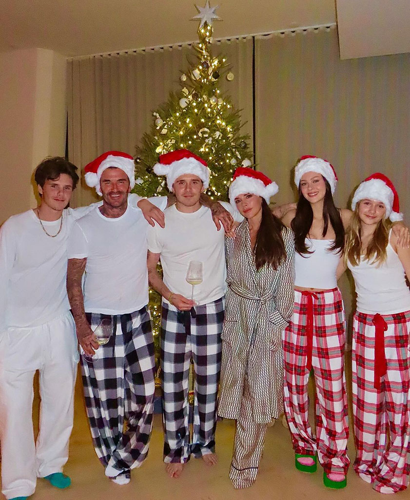 Victoria Beckham, David Beckham, Cruz Beckham, Brooklyn Beckham, Nicola Peltz Beckham, Harper Beckham, Christmas 2023, Instagram