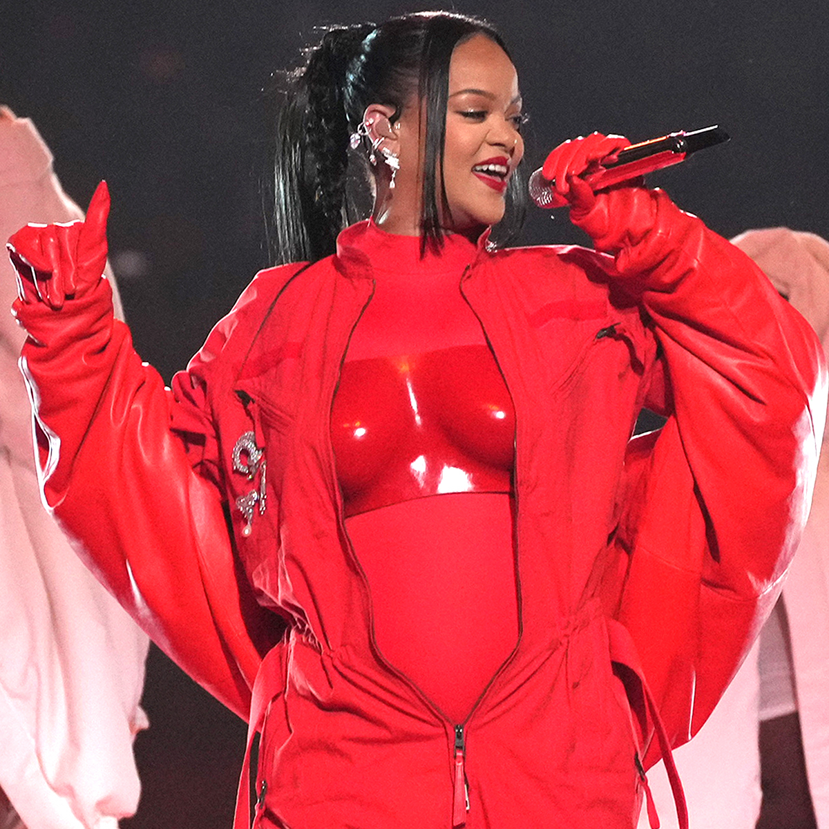 A baby wasn't the only thing Rihanna revealed during the Super