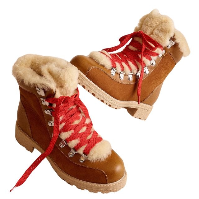 Nordic genuine shearling outlet cuff winter boot