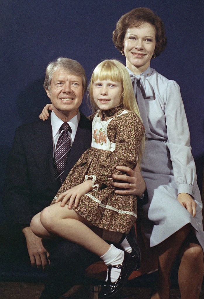 Jimmy Carter, Rosalynn Carter, Amy Carter, 1976